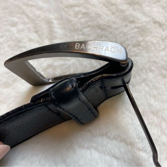 Bachrach Black Leather Belt Size 50 - Picture 5 of 10